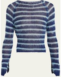 Marni - Brushed Stripe Cropped Sweater - Lyst