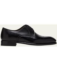 Bontoni - Umberto Cap Toe Leather Derby Shoes - Lyst