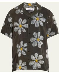 Studio 189 - Alek Hand-batik Floral Camp Shirt - Lyst