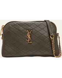 Saint Laurent - Gaby Mini Ysl Crossbody Bag In Quilted Leather - Lyst