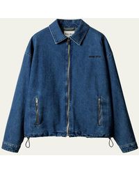 Miu Miu - Denim Zip Shirt Jacket - Lyst