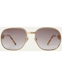 Casablancabrand - Gradient Mixed-media Round Sunglasses - Lyst