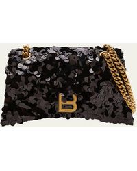 Balenciaga - Crush Small Sequins Chain Shoulder Bag - Lyst