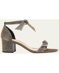 Alexandre Birman - Clarita Metallic Ankle-Bow Sandals - Lyst