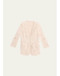 Kobi Halperin - Lace Embroidered Cotton-Linen Jacket - Lyst