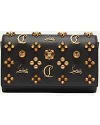 Christian Louboutin - Paloma Clutch In Leather With Loubinthesky Seville Spikes - Lyst