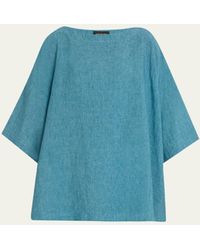 Eskandar - Angle-to-front 3/4-sleeve Scoop-neck Tunic (long Length) - Lyst