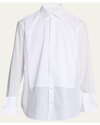 Brioni - Pleated Poplin French-cuff Dress Shirt - Lyst