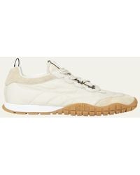 Miu Miu - Low-Top Nylon & Leather Sneakers - Lyst
