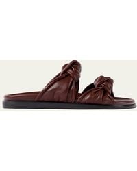 Dear Frances - Tye Leather Slide Sandals - Lyst