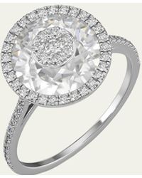 Bhansali - 18k White Gold 10mm Halo Ring W/ Diamonds - Lyst