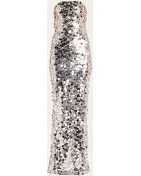 Bronx and Banco - Farah Strapless Sequin Column Gown - Lyst