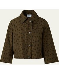 Akris Punto - Leopard Brushed Techno Gabardine Short Parka Jacket - Lyst