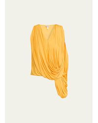 Loewe - Draped Jersey Sleeveless Top - Lyst