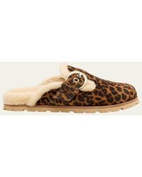 Stuart Weitzman - Chrystie Shearling-Lined Suede Mules - Lyst