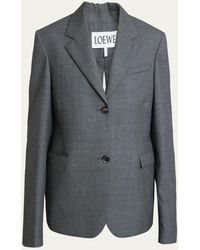 Loewe - Split Back Single-breasted Blazer Jacket - Lyst