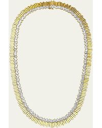 Suzanne Kalan - 18k Yellow Gold Baguette Diamond Necklace - Lyst