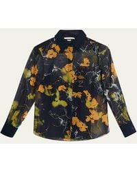 Jason Wu - Shadow Floral Crepe De Chine Button-Down Shirt - Lyst