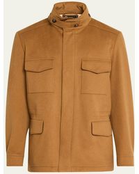Loro Piana - Vicuna Wool Full-Zip Field Jacket - Lyst