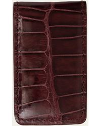 Abas - Alligator Leather Magnetic Money Clip - Lyst