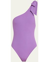Lisa Marie Fernandez - One-shoulder Bow One-piece Swimsuit - Lyst