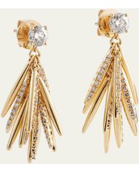 Ileana Makri - 18k Grass Sunshine Mini Bunch Diamond Drop Earrings - Lyst