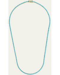 Jennifer Meyer - 18k Turquoise 3-prong Tennis Necklace - Lyst