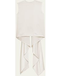 Helmut Lang - Sleeveless Draped Silk Scarf Top - Lyst