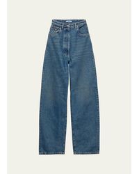 Prada - High Waisted Denim Pants - Lyst