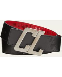 Christian Louboutin - Happy Rui Perforated Leather Cl-logo Belt - Lyst