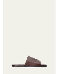 Loewe - Flex Anagram Soft Calfskin Slide Sandals - Lyst