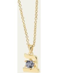 Procaccia Jewelry - 18K Hebrew Bet Spinel Initial Necklace, 18"L - Lyst