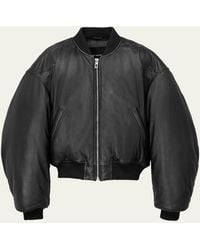 Marc Jacobs - Puffy Leather Bomber Jacket - Lyst