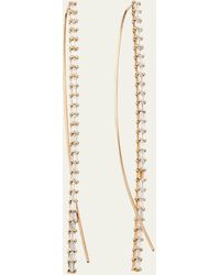 Lana Jewelry - 14k Gold Baguette Diamond Narrow Upside-down Threader Hoop Earrings - Lyst