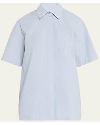 Max Mara - Adunco Button-front Short-sleeve Shirt - Lyst