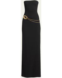 Tom Ford - Stretch Sable Strapless Evening Dress With Cutout Detail - Lyst