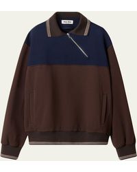 Miu Miu - Oversized Two-Tone Knit Sweater - Lyst