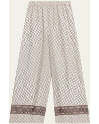 Loro Piana - Valerio Silk Straight-Leg Pull-On Trousers - Lyst