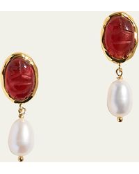 Pamela Love - Taia Earrings With Pearls - Lyst