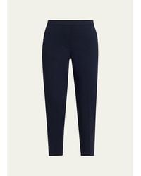 Theory - Treeca Good Linen Cropped Pull-On Ankle Pants - Lyst
