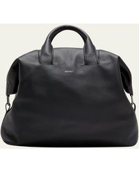 ZEGNA - Holdall Raglan Leather Duffle Bag - Lyst
