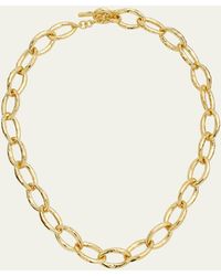 Ippolita - Short Hammered Bastille Mini Link Necklace In 18k Gold - Lyst