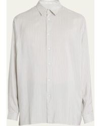 The Row - Albie Striped Silk Dress Shirt - Lyst