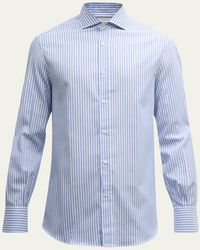 Brunello Cucinelli - Oxford Stick Stripe Button-down Shirt - Lyst