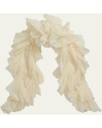 Ralph Lauren Collection - Washed Organza Ruffle Scarf - Lyst