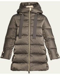 Herno - Ultralight Nylon A-Shape Hooded Down Jacket - Lyst