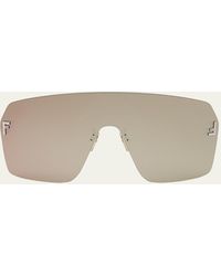 Fendi - First Metal Shield Sunglasses - Lyst