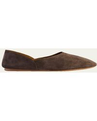 KHAITE - Jane Suede Ballerina Flats - Lyst