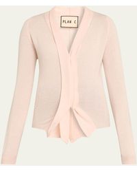Plan C - Wool V-Neck Cardigan - Lyst