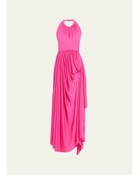 Givenchy - Draped Jersey Halter Gown - Lyst